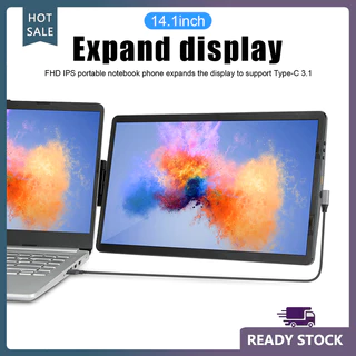 [Estoque Pronto] 1 Conjunto Tela De Expansão De Laptop Fácil De Usar Para Seguranças Mercado Financeiro Telefone PC Suporte De Monitor De Jogos Tipo C 3.1