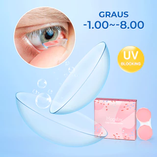 lentes de contato com grau miopia Magister (-1.00~-8.00)Annual/Natural Maquiagem 1 Par em Oferta na Shopee