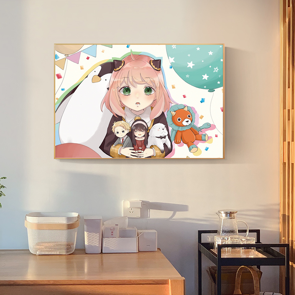 Diamond Painting 5D Completo - Cartoon Anime Girl, 30x40 Cm, Tela Adesiva Con Diamanti Rotondi, Kit Fai Da Te Per Adulti E Bambini
