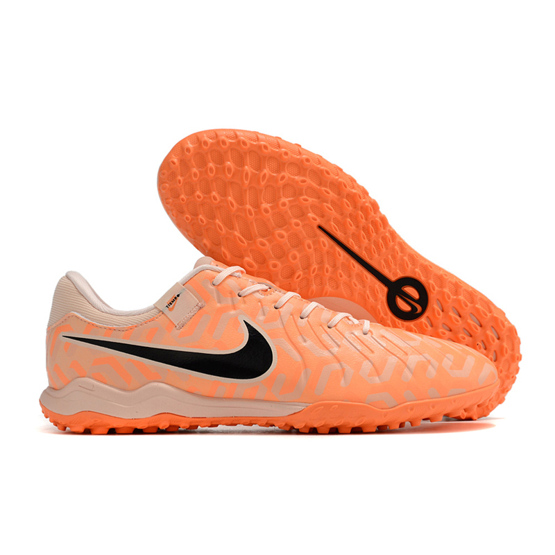 chuteira society Homens Botas de Futebol de Grama Artificial ao Ar Livre Laranja