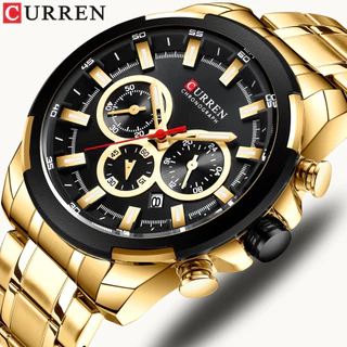 CURREN Novo Relógio Masculino De Aço Inoxidável Fashion Casual Sports Waterproof 8361X