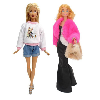 Kawaii Itens Boneca Acessórios Frete Grátis Crianças Brinquedos Bonitos  Vestidos Sereia Roupas Tops Calças Para Barbie DIY Menina Jogo Presente De  $24,15