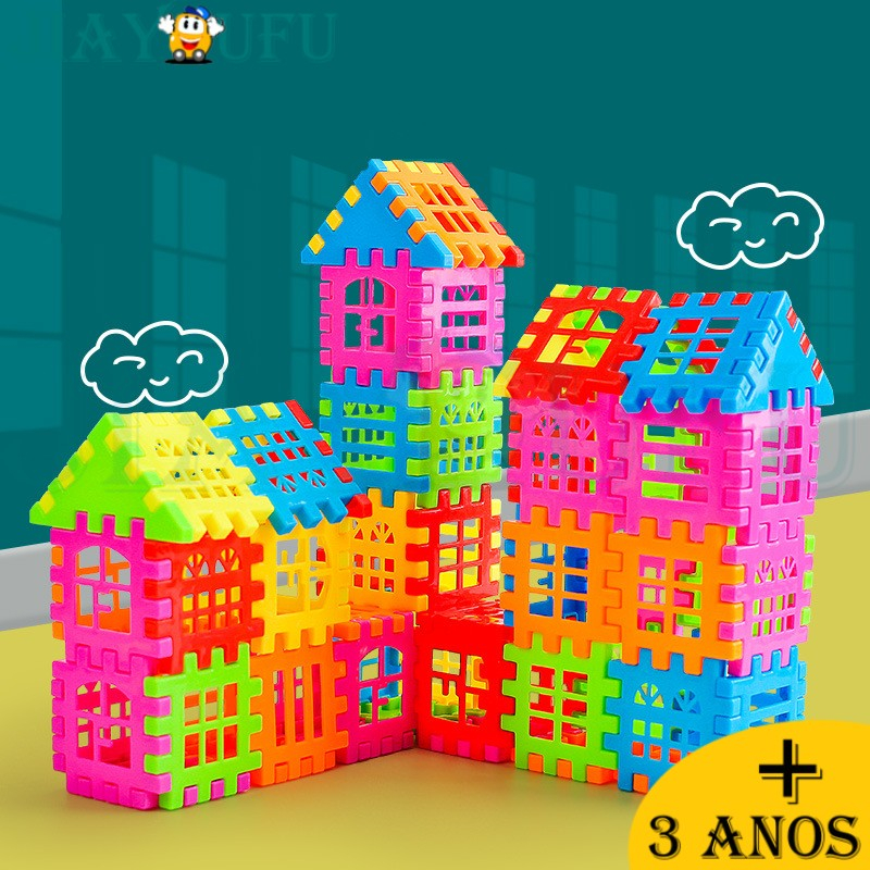 Kit De Construção De Mini Casa De 170 Peças, Brinquedos Educativos,  Conjunto De Engenharia De Construção De Tijolos Educativos, Modelo De Casa  Exibível, Presente Para Crianças E Adultos