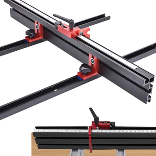 Miter Track Stopper Alumínio Flip T-Slot Caliber Cerca Conector For 30/45/75 Type T-Slot T-Tracks Woodworking DIY Tools
