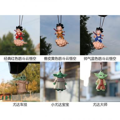 DG Espelho Retrovisor Pendente Do Carro Decoração Interior Sete Pingente Dragon Ball somersault cloud Wukong