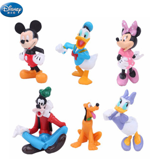 6 pcs/lot 7-9 cm Mickey Mouse Clubhouse Conjunto De Ação Bonecas De Pato Em PVC Meninas Bonecos De Brinquedo Figuras