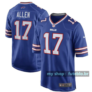 Josh Allen # 17 Masculino Buffalo Bills # 14 Stefon Diggs nfl Vermelho Camisa de Futebol Americano Jersey