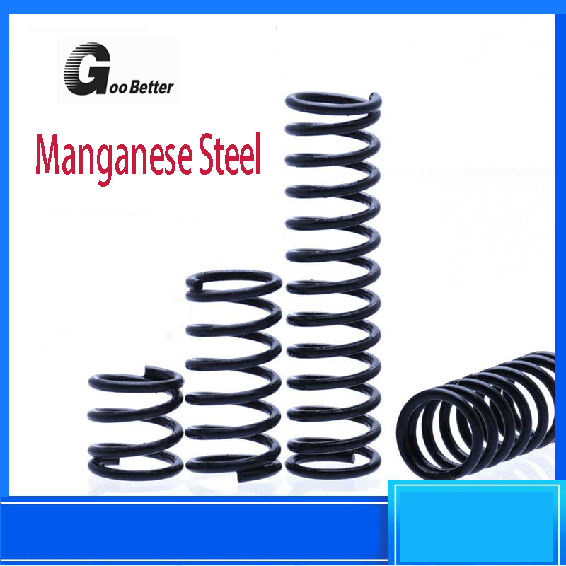 65 Mola De Aço Manganês Compressão Preta Diâmetro Do Arame 0,3-1mm