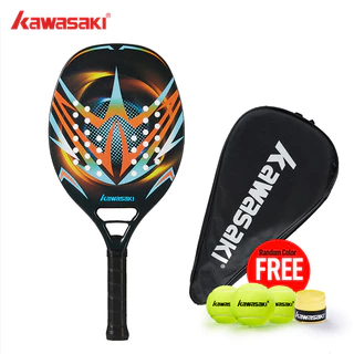 Kawasaki Vicleo Beach Raquete De Tênis B10 B22 Fibra De Carbono Facial Macio Com Capa De Bolsa Protetora