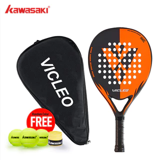 Raquete De Tênis De Praia Kawasaki Vicleo Master 100 Padel Com Face De Fibra De Carbono EVA Bolsa De Transporte Portátil