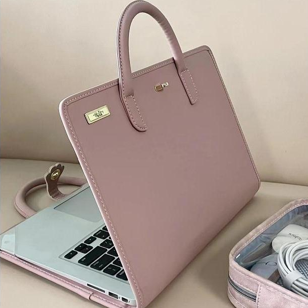 2023 Estojo Protetor Para Computador Fashion Trend Simples Laptop Bolsa De Couro Comercial