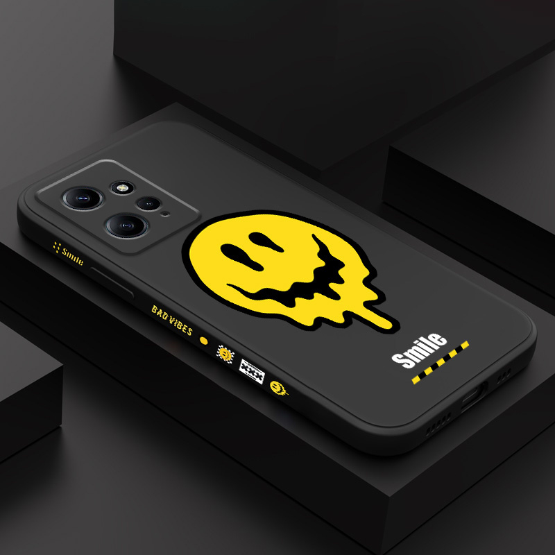Capa De Telefone Big Smiley Para Xiaomi Redmi Note 12S 12 Pro PLus 4G 5G Moda Confortável