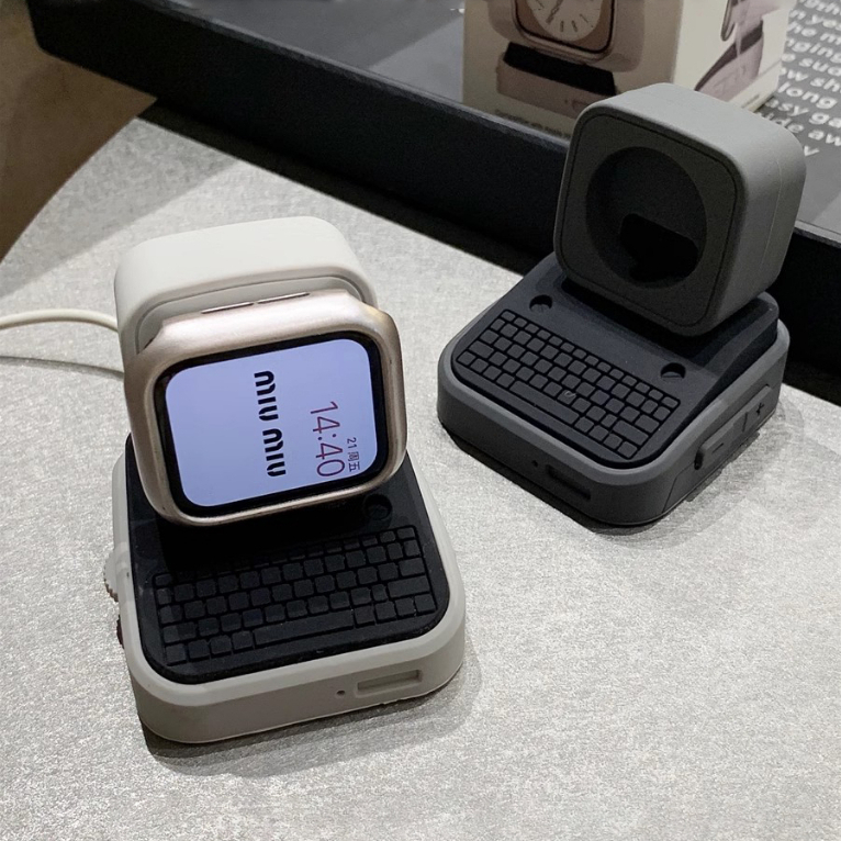 Suporte Criativo De Carregamento De Relógio Para iWatch Universal De Armazenamento De Silicone Retro Em Forma De Computador Base