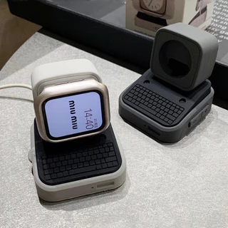 Suporte Criativo De Carregamento De Relógio Para iWatch Universal De Armazenamento De Silicone Retro Em Forma De Computador Base