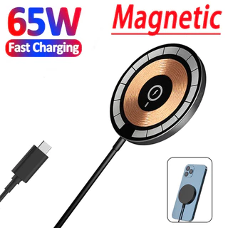 Carregador Magnético Sem Fio De 65W Suporte De Almofada Magnética Para iPhone 14 13 12 Pro Carregadores De Estação De Carregamento Rápido Por Indução Máxima