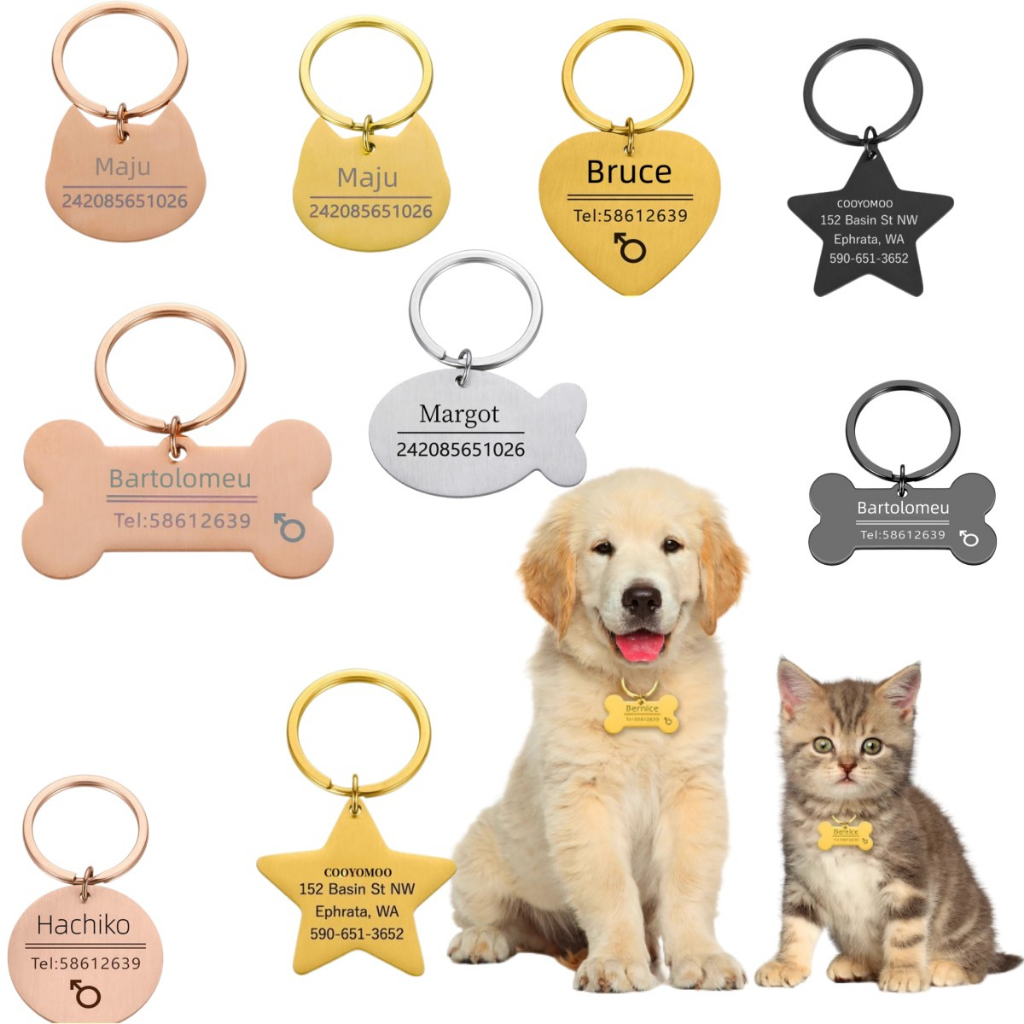 ID Personalizado Gravado Nome Do Animal De Estimação