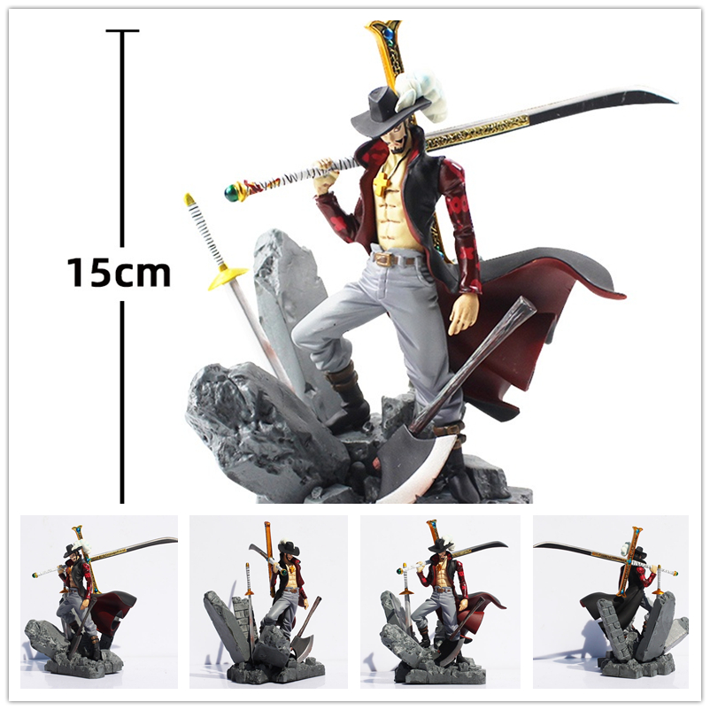 One Piece Dracule·Mihawk Action Figure 15cm PVC Anime 15cm