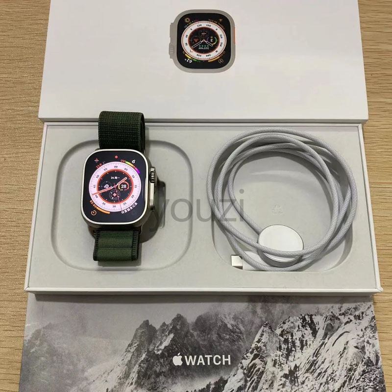 1:1 Apple Watch Ultra Série 8 SmartWatch Relógios Inteligentes Masculinos E Femininos Chamada Bluetooth ip68 À Prova D'água Carregamento Sem Fio Personalizad