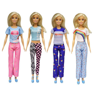 3 jogos/lote moda leopardo vestido curto para barbie boneca roupas