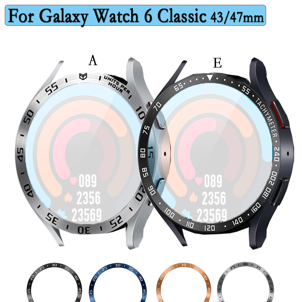 Anéis Metálicos Para Relógio Samsung Galaxy 6 Classic 43/47mm De Aço Inoxidável Bezel Protection Watch Case Bumper Ring Acessórios