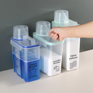 Detergente Para Lavanderia Dispensador De Em Pó Decoração De Frasco 1500/2000ml