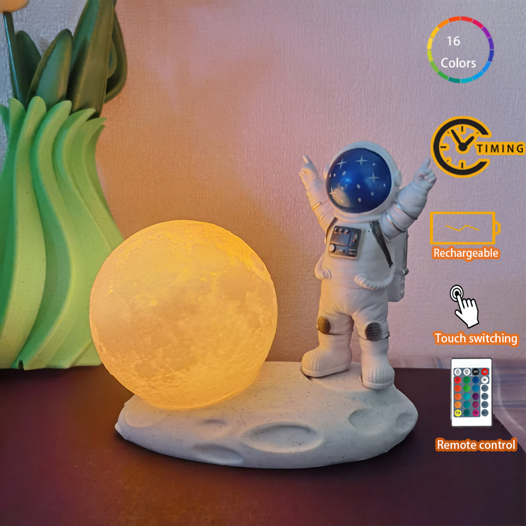 Astronauta Astronauta Lunar Luz Nocturna Luz Nórdica Criativa Home Acessórios Figura Bonita ins Style Ornament Pequena Luz