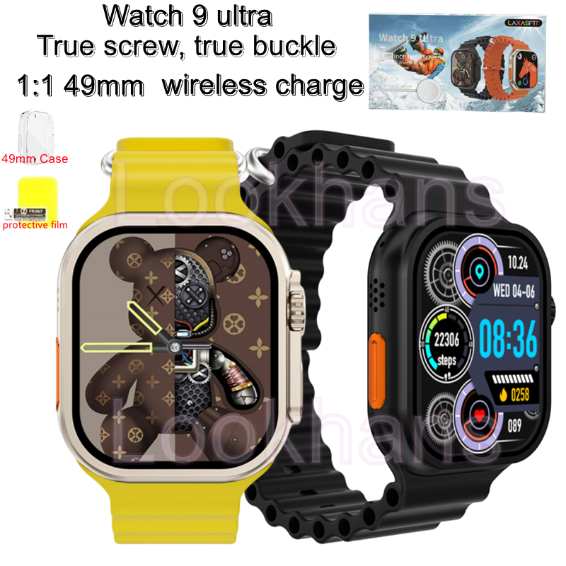 Smartwatch de Carregamento Sem Fio para Homens e Mulheres, Bluetooth Call,  BT, Jogos de Música, NFC, Android, iOS, Novo, 9 Ultra, 49mm, 2023 -  AliExpress