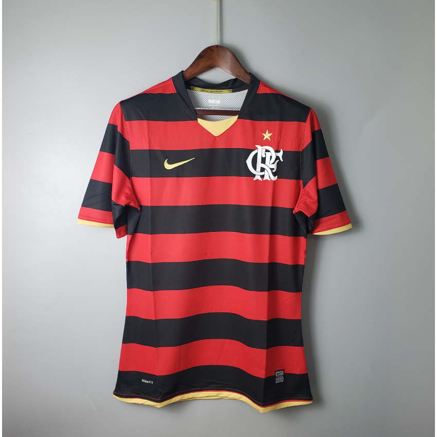 P-4GG==2008 2009 Flmg Camisa De Futebol Retrô Para Casa
