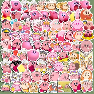 100 folhas de alta qualidade fácil DIY estrela Kirby adesivos dos desenhos animados à prova dwaterproof água decoração b