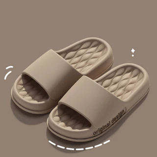 4CM Chinelo Feminino Com Sola Grossa Antiderrapante Cor Lisa Para Verão 2024
