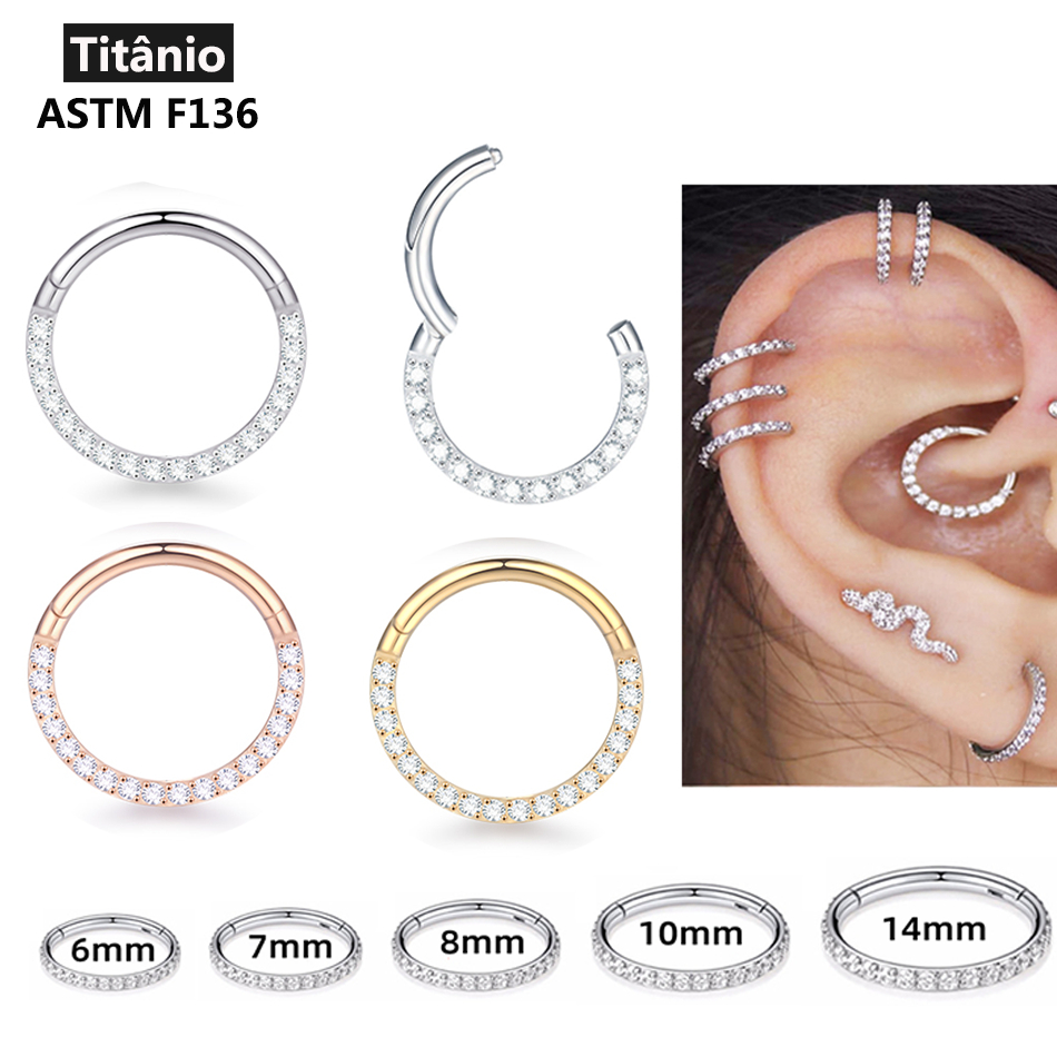 Piercing de umbigo com coroa de prata esterlina 925, anéis para