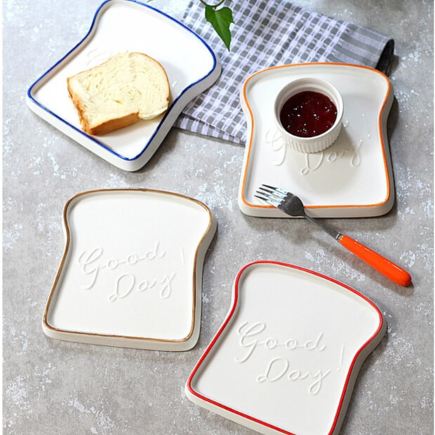 Prato De Café Da Manhã Francês De Cerâmica Em Relevo Sushi dim Soma De Queijo