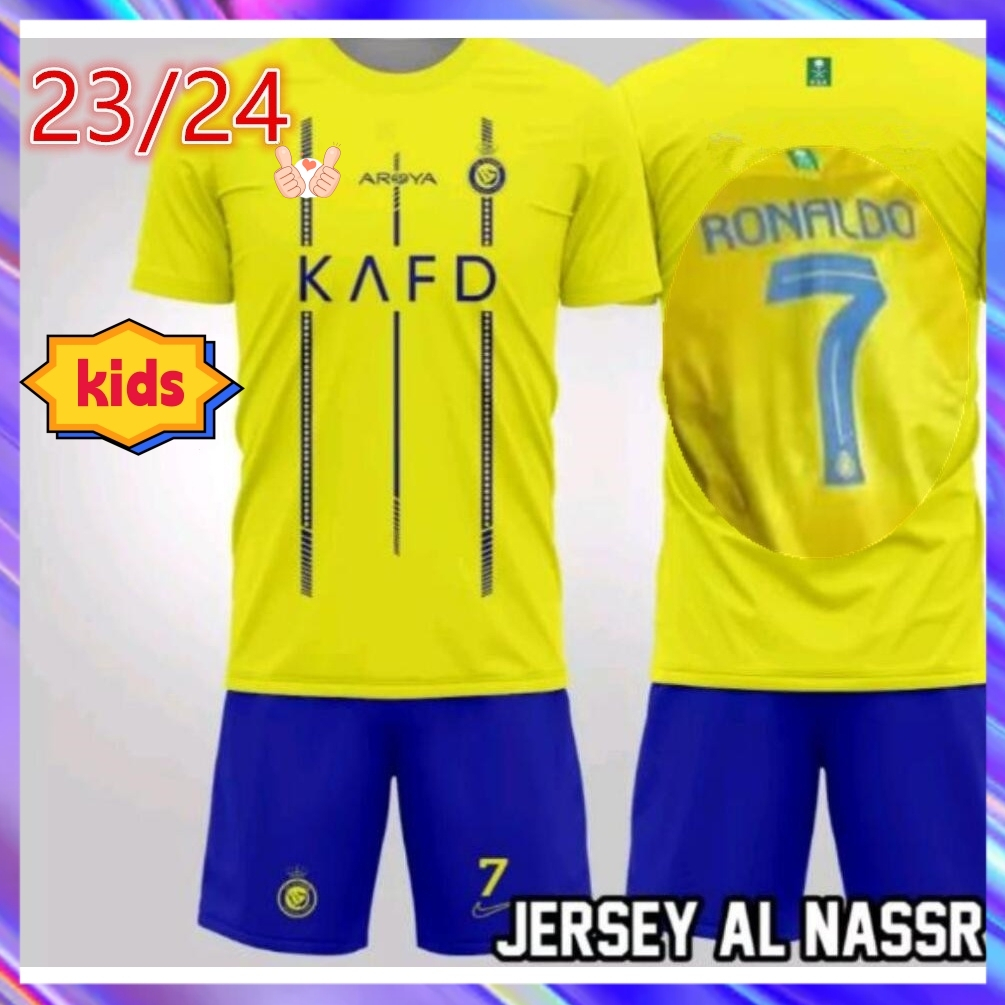 233/24 Conjunto De Camisas De Futebol Para Crianças Al-Nassr FC home kit