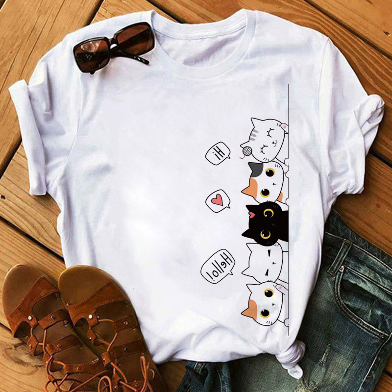 Sanrios Cinnamoroll Tops de desenho animado infantil, mangas meia, roupas  kawaii, camiseta de manga curta, doce e fofo, verão - AliExpress