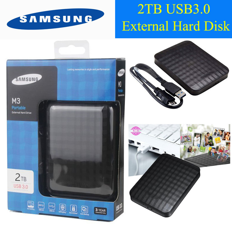 Disco Rígido Hd Externo Samsung-M3 2TB 1TB USB 3.0