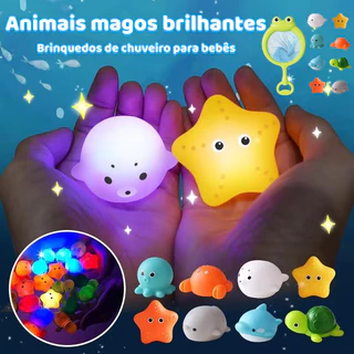 Brinquedos De Banho Para Bebês Indução Luminosos De Animais Flutuantes Água Crianças Meninos Meninas