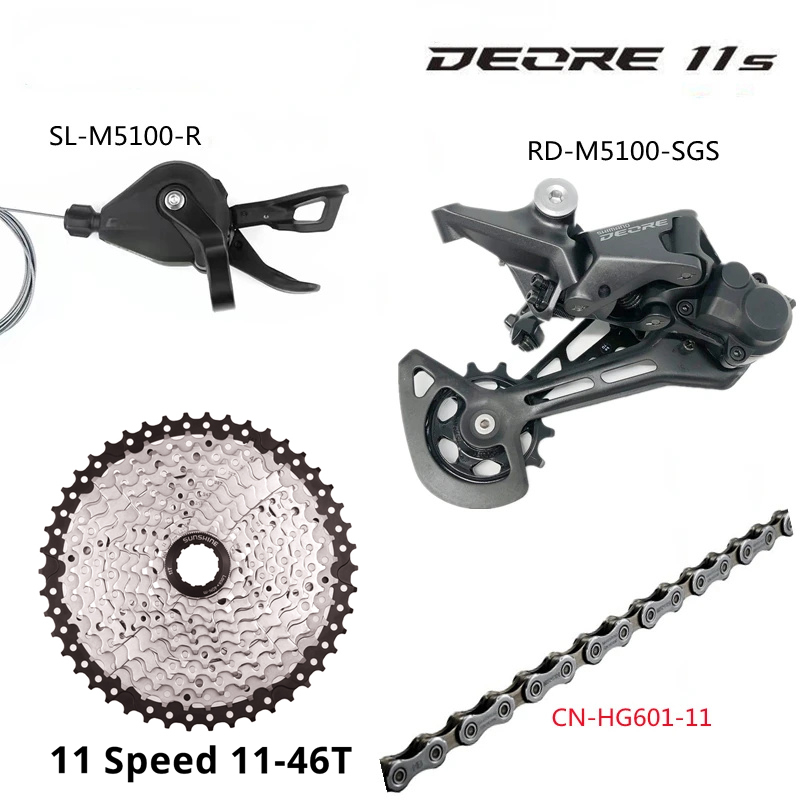 DEORE M5100 11Speed Groupset Shifter Rear Derailleur Cassete 42 46