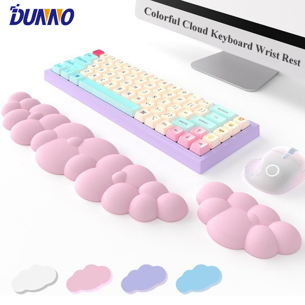 Descanso Do Pulso Teclado Em Nuvem Almofada De Apoio Espuma De Couro Macia Para Alívio Fácil Da Dor De Digitação Ergonômico Antiderrapante