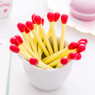 Caneta Esferográfica Criativa Em Forma De Fósforo Fofa 1 Pcs Prêmios De Material Escolar Para Estudantes