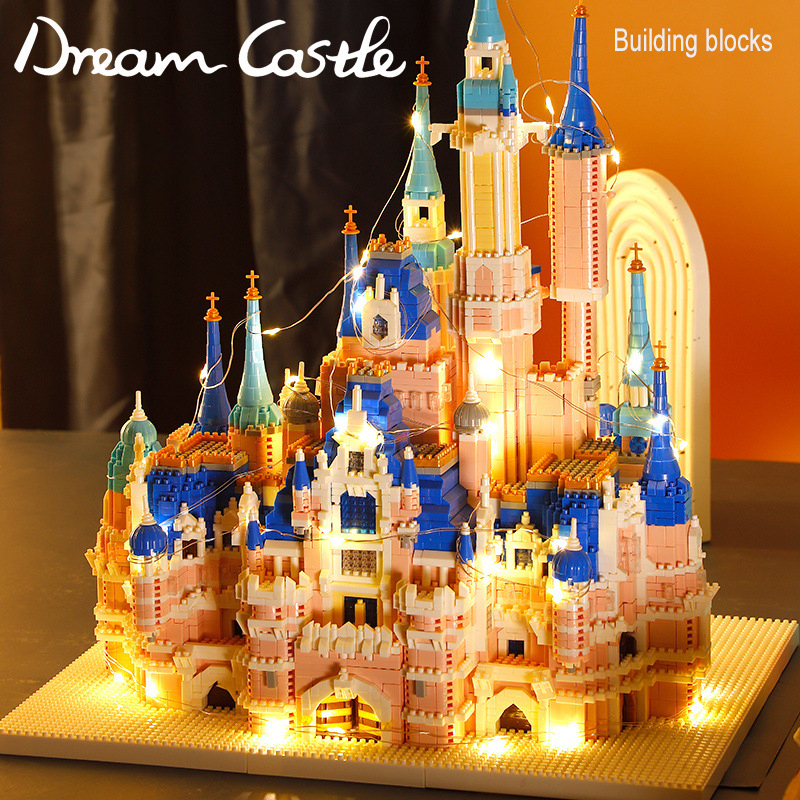 Disney Fantasy castle Building Blocks Kits , Brinquedo Intelectual De Alta Dificuldade , Education STEM toys , Brinquedos Para Crianças 6 8 9 10 12 16 Anos