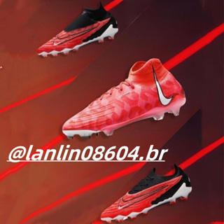2023 Novo Estilo NK Botas de Futebol Série Vermelha HighTop LUNA Phantom GX FG Sole Wear-Resistant Antiderrapante