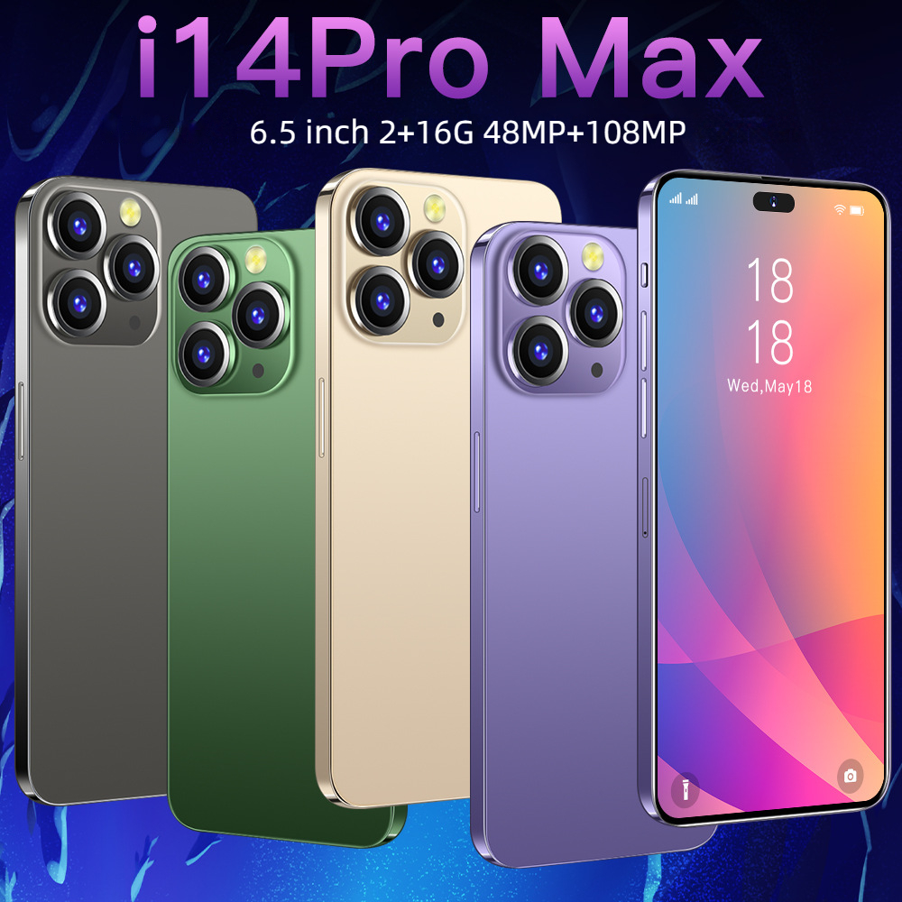 Global Version I14 Pro Max Smartphone 7.3Inch Telefone 8000mAh 1080MP  Camera 8GB+256GB Cell