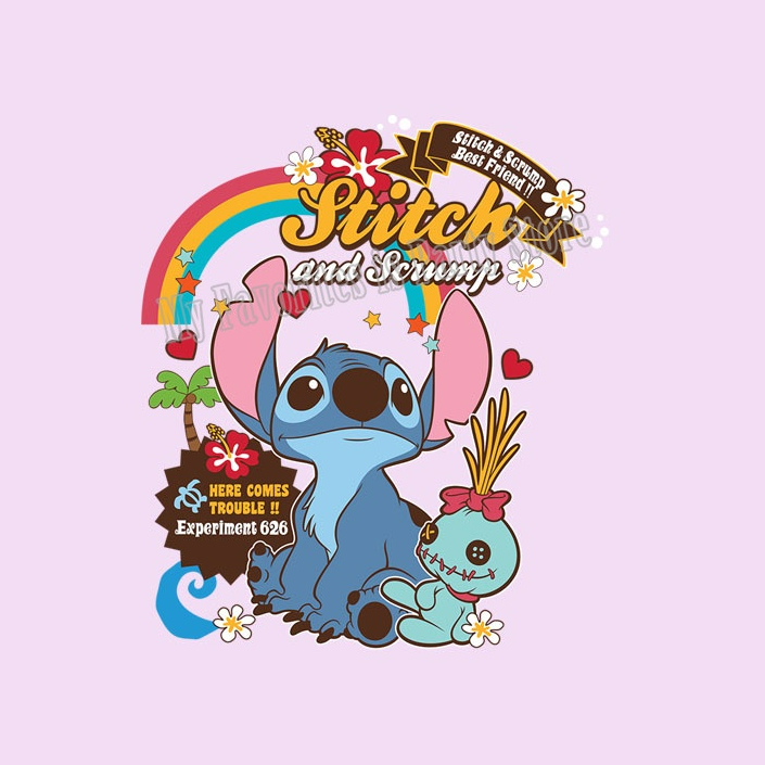 Adesivos De Tecido De Engomar Disney Stitch Cold Tear Animados Com ...