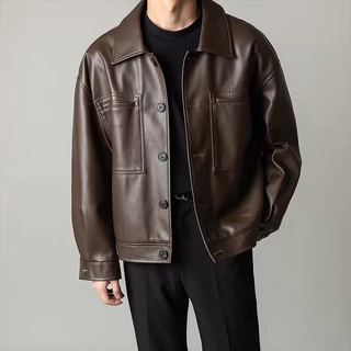 Casaco Simples para Adolescentes Homens 2 Cores M-2XL Versão Coreana All-Match Slimmer Look Coat Teenager