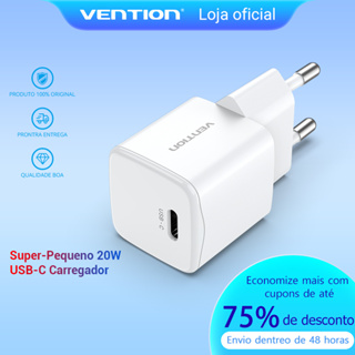 Vention Carregador USB De 20W Rápido C Mini Portátil Para Celular 12 Suporte Qc3.0 Pd Carregamento Rápido