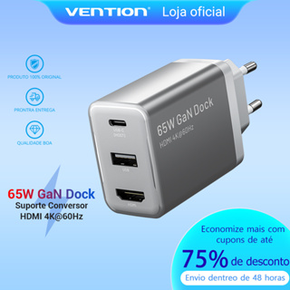 Vention 65W GaN Switch Dock Carregador Rápido Para Nintendo NS Conversor De HDMI