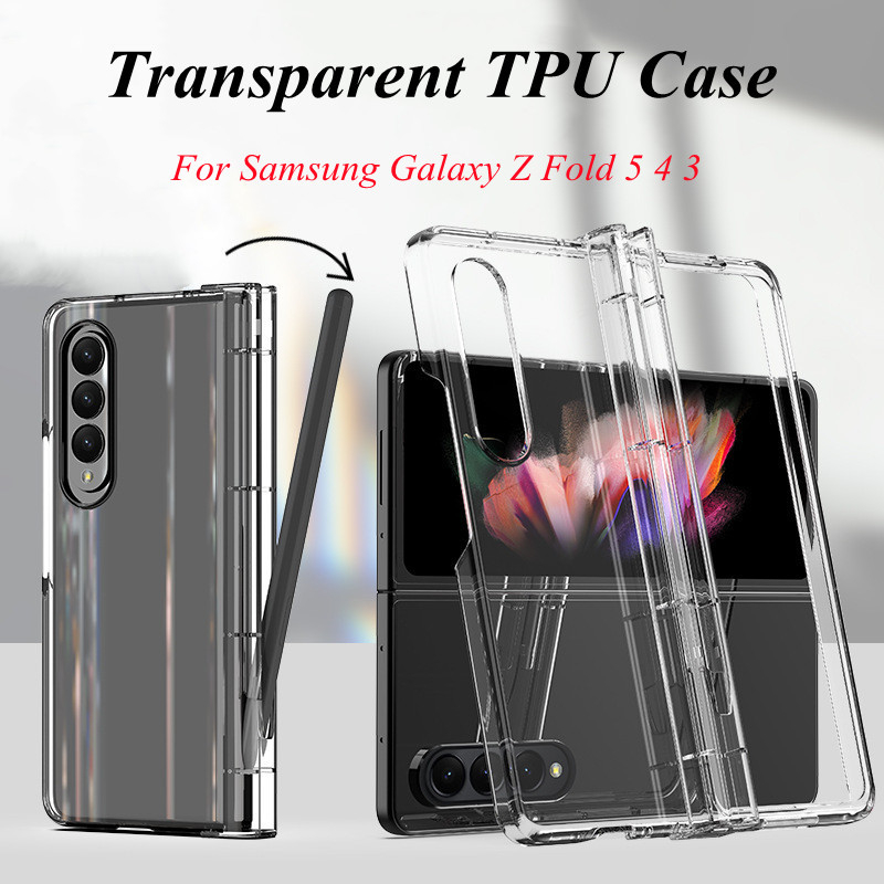 Funda Resistente Para Samsung Z Fold 5 Transparente