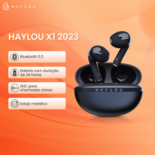 HAYLOU X1 2023 True Wireless Earbuds Metal Casing Bluetooth 5.3 Fones De Ouvido 24 Horas De Vida Útil Da Bateria Fone