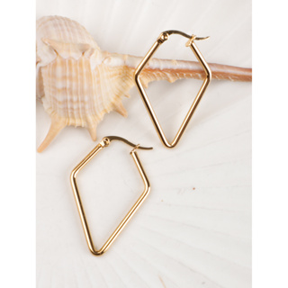 1 Par Brincos de Aço Inoxidável Dourado Diamante Brincos exclusivos para senhoras Meninas Brincos Hipoalergênicos