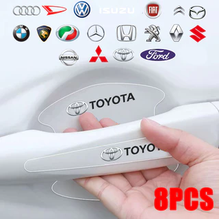 8 pcs TPU Adesivo De Proteção Da Tigela Porta Do Carro , Maçaneta , universal Invisível , Tira De Colisão Borda anti-Riscos , Produtos Decorativos